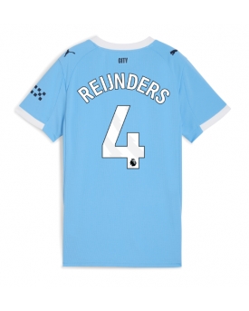 Manchester City Tijjani Reijnders #4 Maglia Gara Casa Repliche 2025-26 Donna Maniche Corte